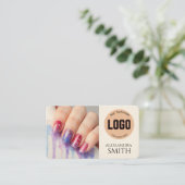 Modern Simple Professional Business Nail Tech Card コーリングカード (スタンド正面)