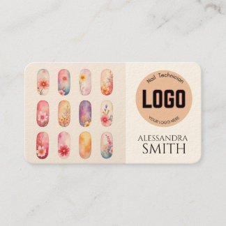 Modern Simple Professional Business Nail Tech Card コーリングカード