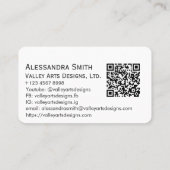 Modern Simple Professional Business Nail Tech Card コーリングカード (裏面)