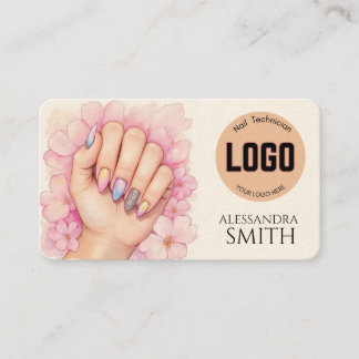 Modern Simple Professional Business Nail Tech Card コーリングカード