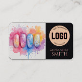 Modern Simple Professional Business Nail Tech Card コーリングカード (正面)