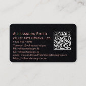 Modern Simple Professional Business Nail Tech Card コーリングカード (裏面)