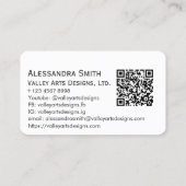 Modern Simple Professional Business Nail Tech Card コーリングカード (裏面)