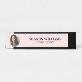 Modern Simple Professional Custom Employee Photo デスクネームプレート (正面)