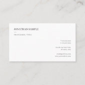Modern Simple Professional Elegant Minimalistic 名刺 (正面)