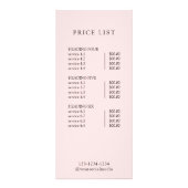 Modern Simple Professional Logo Menu Price List ラックカード (裏面)