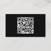Modern Simple Professional QR Code Black And White 名刺 (裏面)