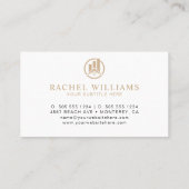 Modern simple Real Estate Promotional Realtor Logo 名刺 (裏面)