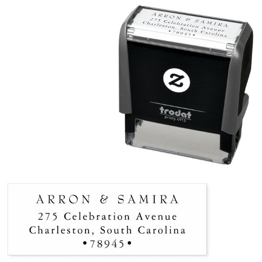 Modern Simple Return Address Self-inking Stamp セルフインキングスタンプ (インサイチュ)