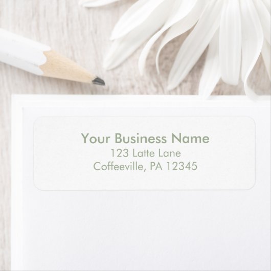 Modern Simple Sage Green Custom Return Address ラベル (インサイチュ)