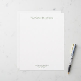 Modern Simple Sage Green Personalized Business レターヘッド