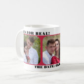 Modern Simple Save The Date Photo Mug コーヒーマグカップ (正面左)