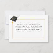 Modern Simple Script 4 Photo collage Graduation サンキューカード (裏面)