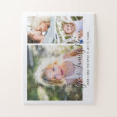 Modern Simple Script Family Photo Collage ジグソーパズル (縦)