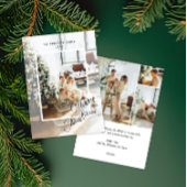 Modern Simple Script Overlay 4 Photo Christmas  シーズンカード