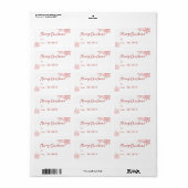 Modern Simple Script Snowflakes Christmas gift  ラベル (フルシート)