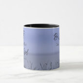 Modern Simple Scripture Blue Wheat Field   マグカップ (中央)
