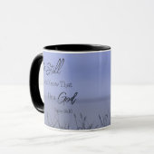 Modern Simple Scripture Blue Wheat Field   マグカップ (正面左)