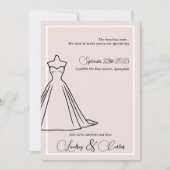 Modern Simple Silhouette Minimalist 招待状 (正面)