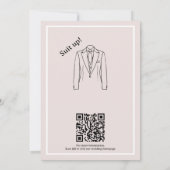 Modern Simple Silhouette Minimalist 招待状 (裏面)