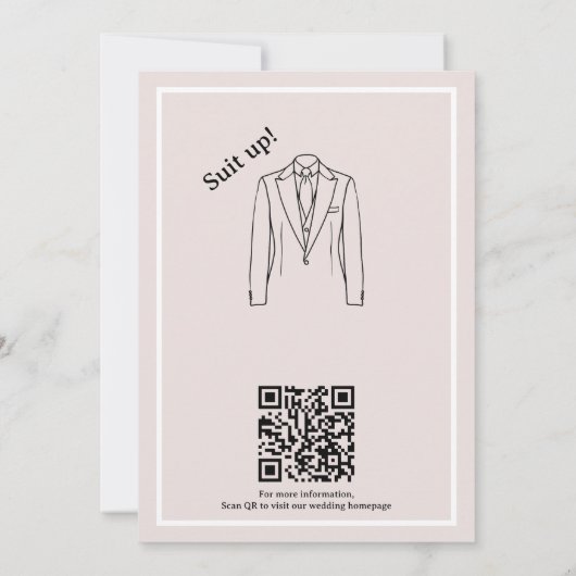 Modern Simple Silhouette Minimalist 招待状 (裏面)