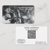 Modern Simple Singer Musician Photography 名刺 (正面/裏面)