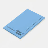 Modern Simple Sky Blue Minimalist Own Name ポストイット (アングル)