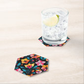 modern Simple Star geometric colorful pattern ペーパーコースター (インサイチュ)