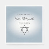 Modern Simple Star of David Blue Bar Mitzvah スタンダードランチョンナプキン (正面)
