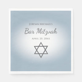 Modern Simple Star of David Blue Bar Mitzvah スタンダードランチョンナプキン