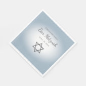 Modern Simple Star of David Blue Bar Mitzvah スタンダードランチョンナプキン (角)
