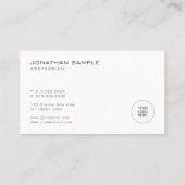 Modern Simple Template ロゴをアップロード 名刺 (裏面)