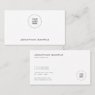 Modern Simple Template ロゴをアップロード 名刺