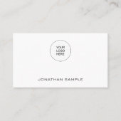 Modern Simple Template ロゴをアップロード 名刺 (正面)