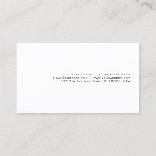 Modern Simple Template Elegant Professional 名刺 (裏面)