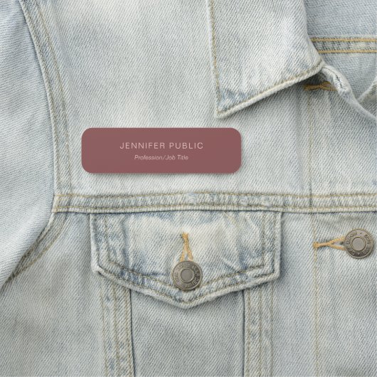 Modern Simple Template Elegant Rose Gold 名札 (インサイチュ)