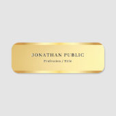 Modern Simple Template Glamour Gold Business 名札 (正面)