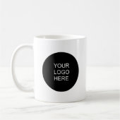 Modern Simple Template Upload Your Business Logo コーヒーマグカップ (左)