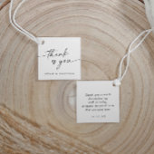 Modern Simple Thank You Handwriting Heart Wedding フェイバータグ