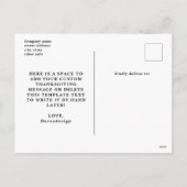 Modern Simple Thanksgiving Wreath Business Logo シーズンポストカード (裏面)