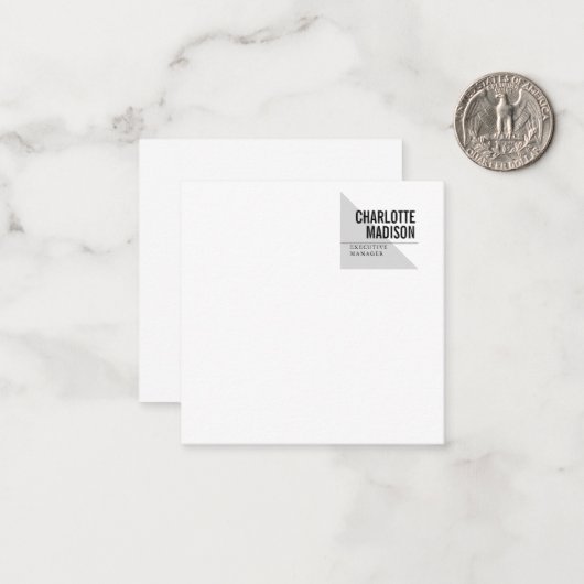 Modern Simple Trendy Minimalist Plain ノートカード (正面/裏面インサイチュ)