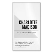 Modern Simple Trendy Minimalist Plain マグネット名刺 (正面縦)