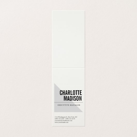 Modern Simple Trendy Minimalist Plain Cream 名刺 (外部フラット)