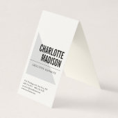 Modern Simple Trendy Minimalist Plain Cream 名刺 (正面)