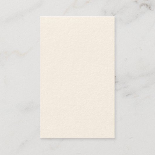 Modern Simple Trendy Minimalist Plain Cream 名刺 (裏面)