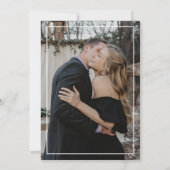 Modern simple typography 2 photo wedding 招待状 (裏面)