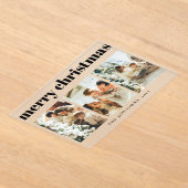 Modern Simple Typography Christmas Holiday Card アクリル招待状 (レイダウン)