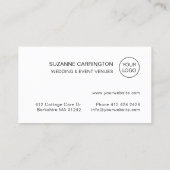 Modern Simple Typography Logo. Minimalist 名刺 (裏面)