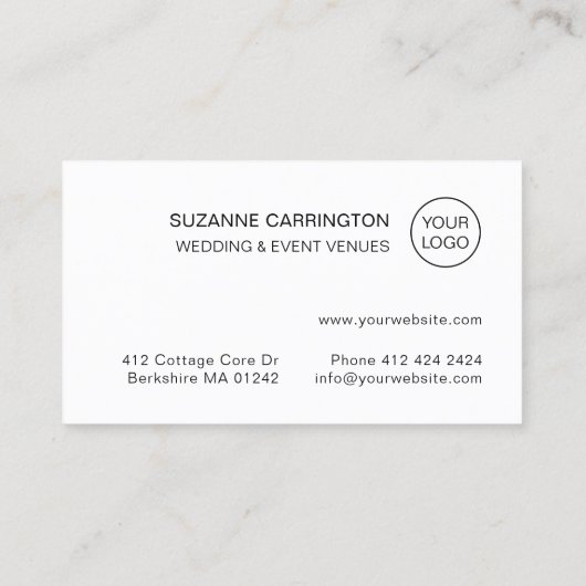 Modern Simple Typography Logo. Minimalist 名刺 (裏面)