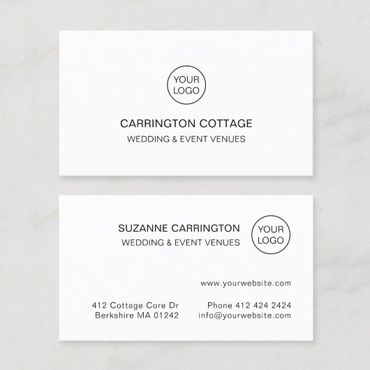 Modern Simple Typography Logo. Minimalist 名刺